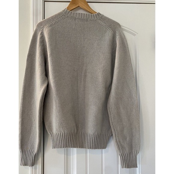 NEW Steeplechase Women’s Wool Knit Rib Crewneck Sweater Large Gray Ralph Lauren - Picture 4 of 5
